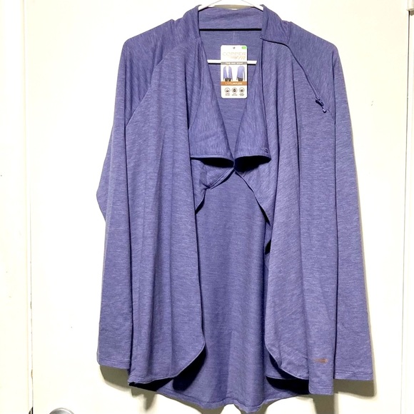COPPER FIT Wrap Swing Top Purple Lilac NEW  Women's Large - Picture 9 of 16